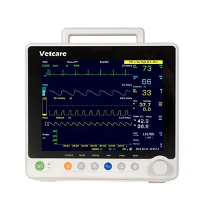 Dokunmatik ekran 6 parametreli ECG sign veteriner monitörü ekg NIBP SpO2 TEMP PR modülü