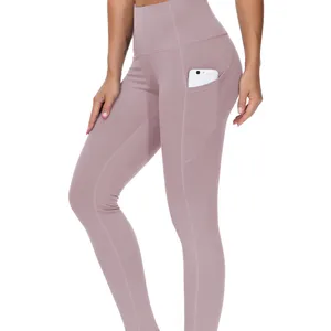 Leggings d'entraînement avec poches, pantalon de Yoga taille haute pour femmes, Legging de Yoga de randonnée