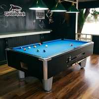 Table de billard de qualité commerciale avec structure en bois massif et ardoise durable, disponible en 7, 8 et 9 pieds, pour jeu en intérieur