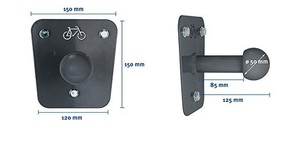 Support <span class=keywords><strong>mural</strong></span> <span class=keywords><strong>horizontal</strong></span> pour <span class=keywords><strong>vélo</strong></span> à tête sphérique pour garage - Product Image 5