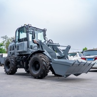 CE-Zertifizierter Kompakter Frontlader 1200kg Traglast 4x4 Mini-Lader Hochleistungs-Hydraulischer Knickgelenkter Hoflader