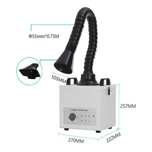 Aspiradora Industrial Móvil, <span class=keywords><strong>Extractor</strong></span> <span class=keywords><strong>de</strong></span> Humos <span class=keywords><strong>de</strong></span> <span class=keywords><strong>Soldadura</strong></span> <span class=keywords><strong>con</strong></span> Dos Brazos para Soldador y Mantenimiento <span class=keywords><strong>de</strong></span> Escritorio - Product Image 1