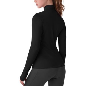 Custom Mock Neck <b>Long</b> Sleeve Workout Top <b>Women</b> Quick Dry Athletic <b>Shirt</b> Running Yoga Lightweight Thermal Baselayer - Product Image 5