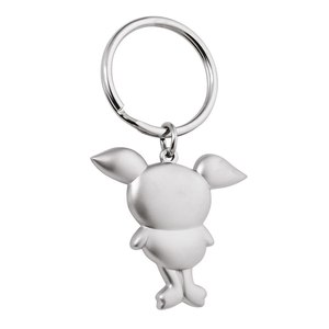 Portachiavi in Metallo Personalizzato con Design Maialino Maschio, Finitura Satinata alla Moda, Regalo o Moschettone Realizzato in Ottone o Acciaio Inossidabile - Product Image 2