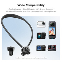 Accessoires pour caméra d'action K&F Concept TW02, sangle de poitrine POV, cordon de 65 cm, support universel flexible pour le cou, compatible DJI Insta360