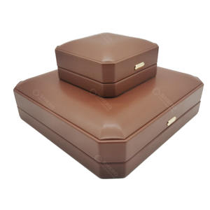 Boîte à bijoux vide de luxe en cuir PU pour ensemble de bijoux (bague, boucles d'oreilles, pendentif, collier) - Product Image 2