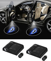 Lampe de bienvenue pour porte de voiture sans fil avec logo personnalisé 2 pièces Lampe de projecteur à LED pour accessoires de voiture Lampe décorative pour logo de voiture