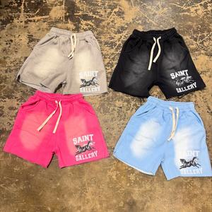 Pantalones Cortos Vintage para Hombre con Logotipo Personalizado, Lavado Ácido, 100% Algodón, Felpa Francesa, Impermeables, Transpirables, con Efecto Desgastado por el Sol, Impresión DTG de Letras - Product Image 5