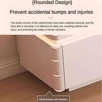 Ensemble Meuble TV et Table Basse Style Crème Moderne en MDF, Meuble de Salon Multi-Niveaux avec Grand Rangement