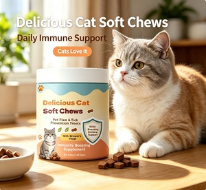 OEM/ODM Deliciosos Bocadillos Masticables <span class=keywords><strong>para</strong></span> Gatos, Prevención de <span class=keywords><strong>Pulgas</strong></span> <span class=keywords><strong>y</strong></span> <span class=keywords><strong>Garrapatas</strong></span>, Suplemento de Levadura de Cerveza <span class=keywords><strong>para</strong></span> Reforzar la Inmunidad - Product Image 4