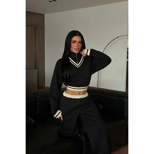 Black Comfortable Windproof Breathable Nylon Turtleneck <b>Tracksuit</b> Custom Designed Streetwear for Winter Plus Size Fit Logo Print - Product Image 3