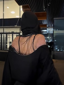 Sudadera de Moda Urbana para Mujer, Diseño Nuevo, Sexy, con Espalda Descubierta, Hombros Descubiertos y Malla, al por Mayor - Product Image 5