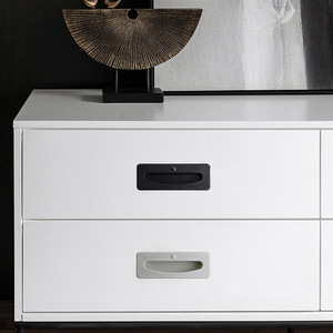 CZ <b>Plastic</b> Concealed Handle Drawer Handles Rectangle ABS Minimalist Design Easy Installation Cabinet Doors Drawers - Product Image 1