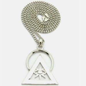 Son derece cilalı 18k altın kaplama <span class=keywords><strong>Illusion</strong></span> piramit kolye göz 24in küba zincir kolye ile Horus - Product Image 2