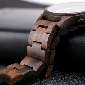 <span class=keywords><strong>Reloj</strong></span> de pulsera de madera para hombre, cronógrafo de cuarzo, marca privada, barato, en línea - Product Image 4