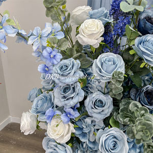 Décorations de mariage rustiques, fleurs artificielles de haute qualité, panneau de fond de scène de mariage, décoration de sol, arche florale en forme de corne - Product Image 4