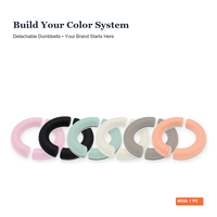 Haltères en silicone personnalisés en forme de demi-cercle, antidérapants, en forme de C, système de 6 couleurs, équipement d'entraînement musculaire pour la maison, la salle de sport, le Pilates, le yoga
