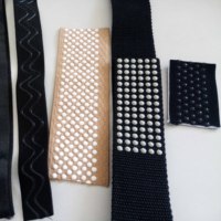 Bande élastique en silicone à pois avec logo personnalisé, sangle élastique