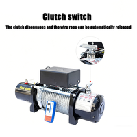 Treuil électrique portable 12V 5000lb 1000kg avec câble en acier pour le sauvetage de remorques et le chargement