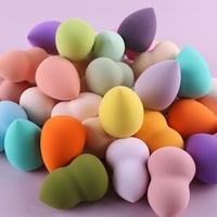 Échantillon gratuit Éponge de maquillage réutilisable au toucher doux 40x60mm Goutte d'eau/Oeuf/Cucurbit Poudre cosmétique Puff Blender en gros