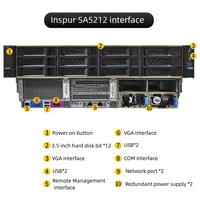 Servidores Usados Inspur SA5212M5 Tipo Rack 2U, 12 Conjuntos de NVMe U.2 de 3.5 Pulgadas, 2 GPU, CPU 8163