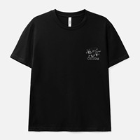 T-shirt pour homme 100% coton uni, logo personnalisé, noir, imprimé en relief 3D, streetwear, décontracté, surdimensionné pour homme, t-shirt grande taille