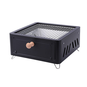 Barbecue portable carré au charbon de bois, style coréen exquis, pour camping en extérieur, usage domestique, cuisson du thé et rôtissage de kebab - Product Image 5