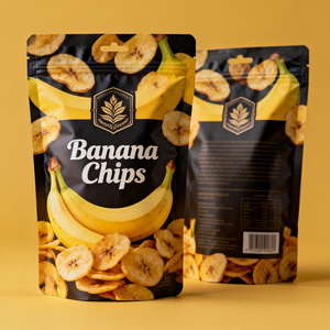 Sacs d'emballage en plastique laminé mat en aluminium avec fermeture éclair pour chips de mangue et de banane en gros - Product Image 2