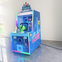 Machine de tir à balles pour enfants à monnayeur, à coup simple/double, en métal, plastique et bois, pour 6 ans et plus, avec système de sonorisation de 1 an