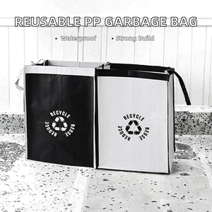 Wholesale OEM Custom PP Woven Handled Medium Size Reusable Garbage Sorting Bag Waterproof Kitchen Office Waste <b>Bin</b> Bag - Product Image 1