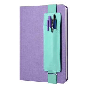 Porte-stylo réglable avec bande élastique pour carnets à couverture rigide, agendas, classeurs, pochette en cuir PU - Product Image 1