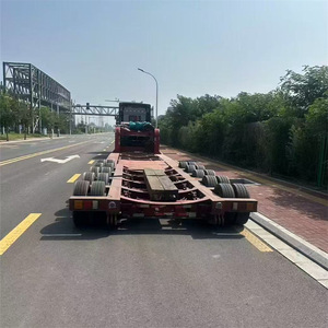 Remorque de camion utilitaire lourd multi-essieux à plateau plat pour le transport de marchandises surdimensionnées - Product Image 2
