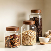 Grand pot de conservation en verre hermétique de qualité alimentaire pour ranger les fruits secs, les noix, les pâtes, les graines de tournesol, les céréales