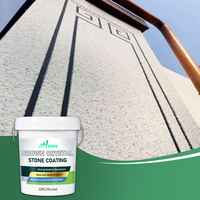 Peinture murale en pierre naturelle imperméable, résistante aux UV, ignifuge, lavable, revêtement liquide Crown Crystal, application au pinceau, Hexion 25KG/Baril