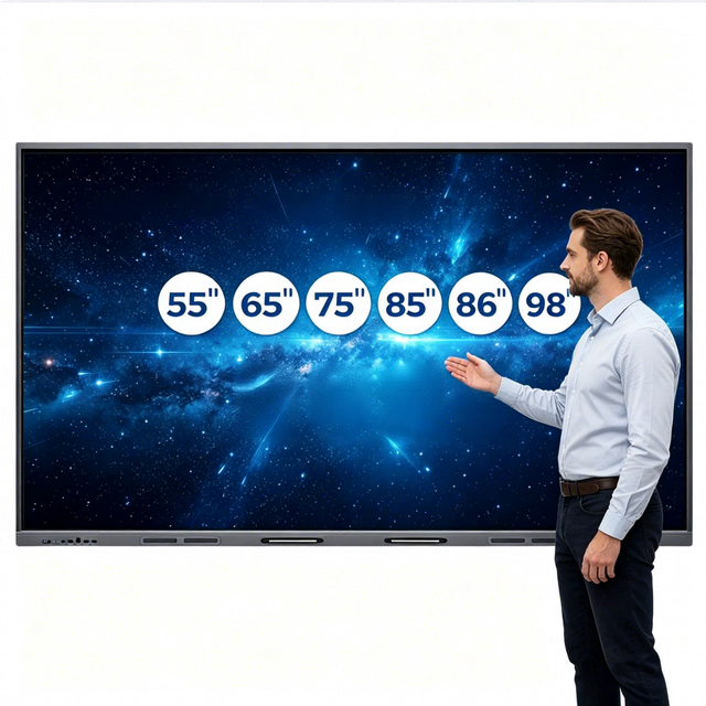 Smart Classroom Interactive Whiteboard Touch Display 75 Inch Touch Screen 4k Resolution Ai Interactive Flat Panel