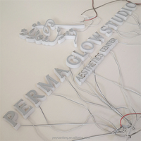 3D Mini Acrylique Logo Lettres LED Rétro-Éclairé Extérieur Affaires Signes Avant Lumineux Caractère Signe Lumière Pour Mur Publicité