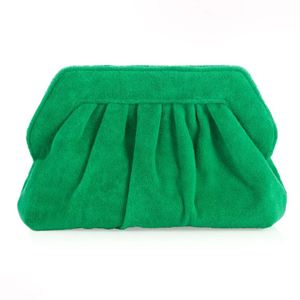 Woman Fashion Terry Clutch Evening Bag Simple Classy Terry Cloth <b>Purse</b> - Product Image 5