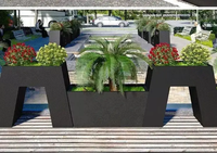 Nouvelle jardinière surélevée extérieure de forme spéciale, sur mesure, en acier Corten, pour plantes et fleurs