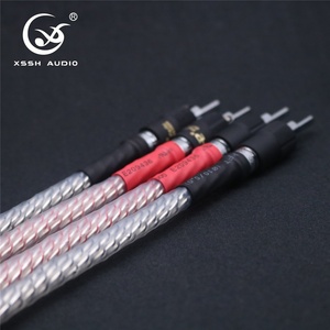 Fils de pont de haut-parleur YIVO XSSH Audio vidéo HIFI OEM Anoxic cuivre pur plaqué OFC argent câble de haut-parleur cavalier <span class=keywords><strong>bi</strong></span>-fil 4 pièces - Product Image 3
