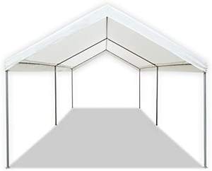 Tente extérieure de toit de voiture d'abri d'auto en PVC robuste de 10x20 pieds avec cadre en métal et en plastique pour garage de voiture et abri de bateau - Product Image 3
