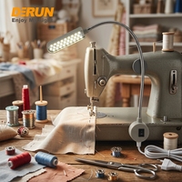 Lampe de travail LED magnétique portable pour machine à coudre avec base aimantée puissante, col de cygne rotatif à 360 degrés, lampe à tuyau métallique, LAMP-SEWING