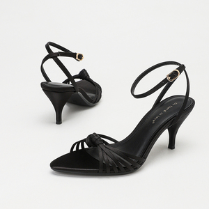 Escarpins élégants à talon aiguille, bout ouvert, avec bride cheville et nœud en satin, pour femme, légers et imperméables, idéaux pour <span class=keywords><strong>mariage</strong></span> estival - Product Image 5