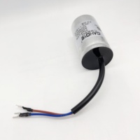 Condensateur de moteur CBB60 personnalisé 2UF-100UF avec fils 450VAC certifié CQC, TUV, CE, UL, BIS pour ventilateur industriel et machine à laver