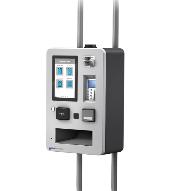 Customized Self Service Touch Screen Facial Recognition LED Floor Standing Indoor Bus Ticket Vending Kiosk Cash/Coin Payment