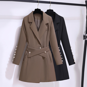 Hochwertiger Eleganter Anzug Einfarbiger Britischer Professioneller Design-Rock Trenchcoat - Product Image 1