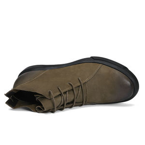 Wholesale Original Men's High-<b>Top</b> Trendy Beige Work Boots PU Upper <b>PVC</b>/Rubber Outsole Tendon Bottom Wear-Resistant Safety Shoes - Product Image 3