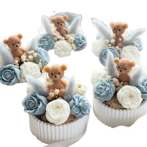 Vela Aromática con Forma de Oso y Ramo de Flores, Adorno Creativo para Decoración del Hogar, Regalo de Cumpleaños Perfecto - Product Image 5