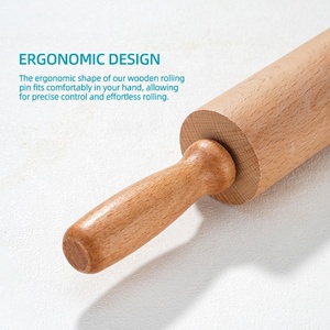 Bằng Gỗ Công Cụ Nướng Bền Không Dính Bột Pastry Dài Xử Lý Nướng Bánh Pizza Fondant Kết Cấu Gỗ Cán <span class=keywords><strong>Pin</strong></span> - Product Image 3