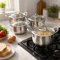 Peralatan Memasak Set Peralatan Masak Casserole Peralatan Dapur Stainless Steel Ollas Set Panci Masak Set Panci dan Wajan