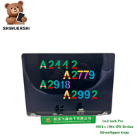 Layar LCD Laptop Original Baru A+ 14 Inch Perakitan Pengganti untuk Macbook Pro A2442 A2779 A2918 A2992 Panel Layar Retina